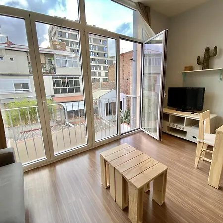 Loft Poblenou Cerca De La Playawifiazotea Apartman
