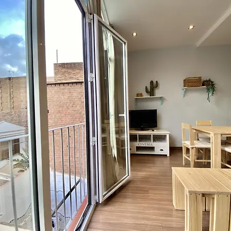 Loft Poblenou Cerca De La Playawifiazotea Apartman